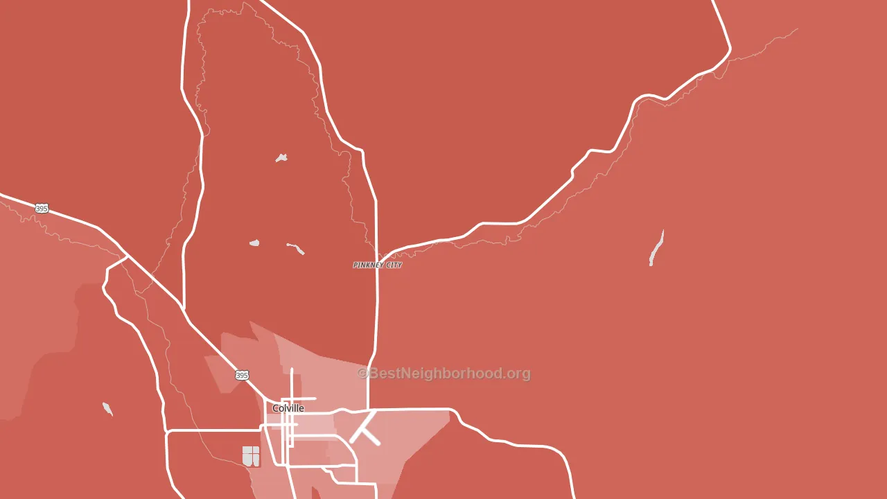 Pinkney City, WA block-group political-lean map
