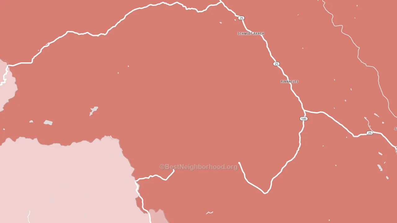 Pinnacles, CA block-group political-lean map