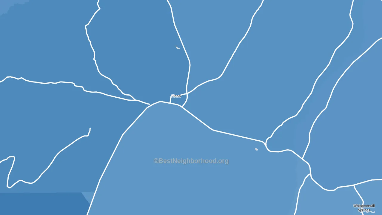 Pinon, AZ block-group political-lean map