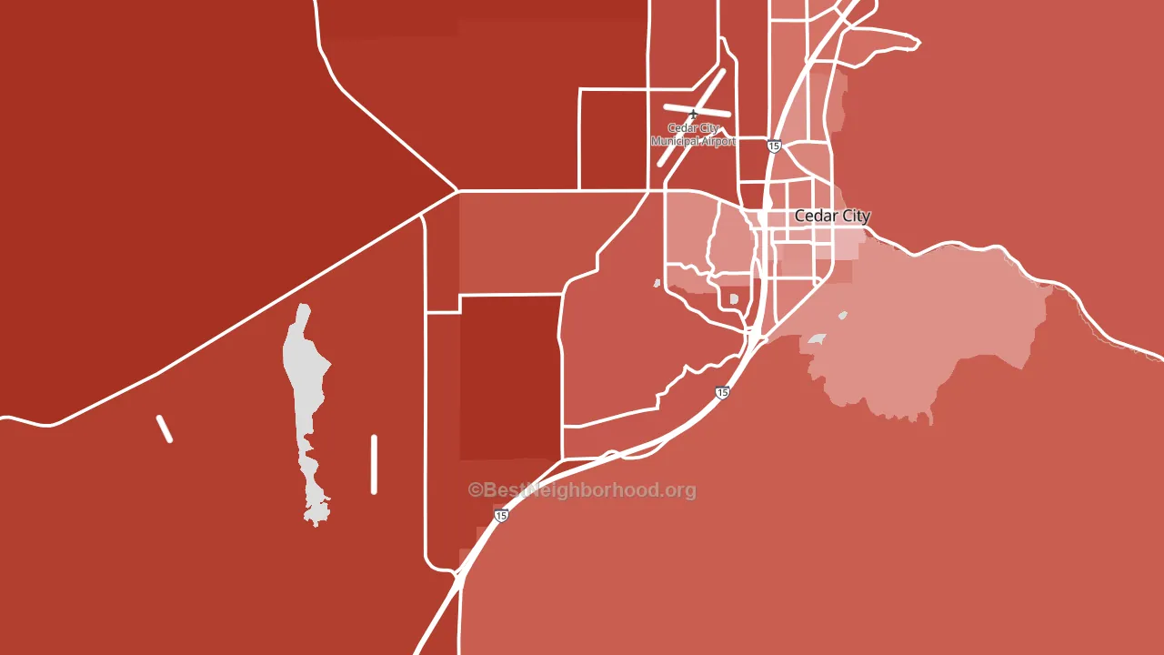 Pintura, UT block-group political-lean map