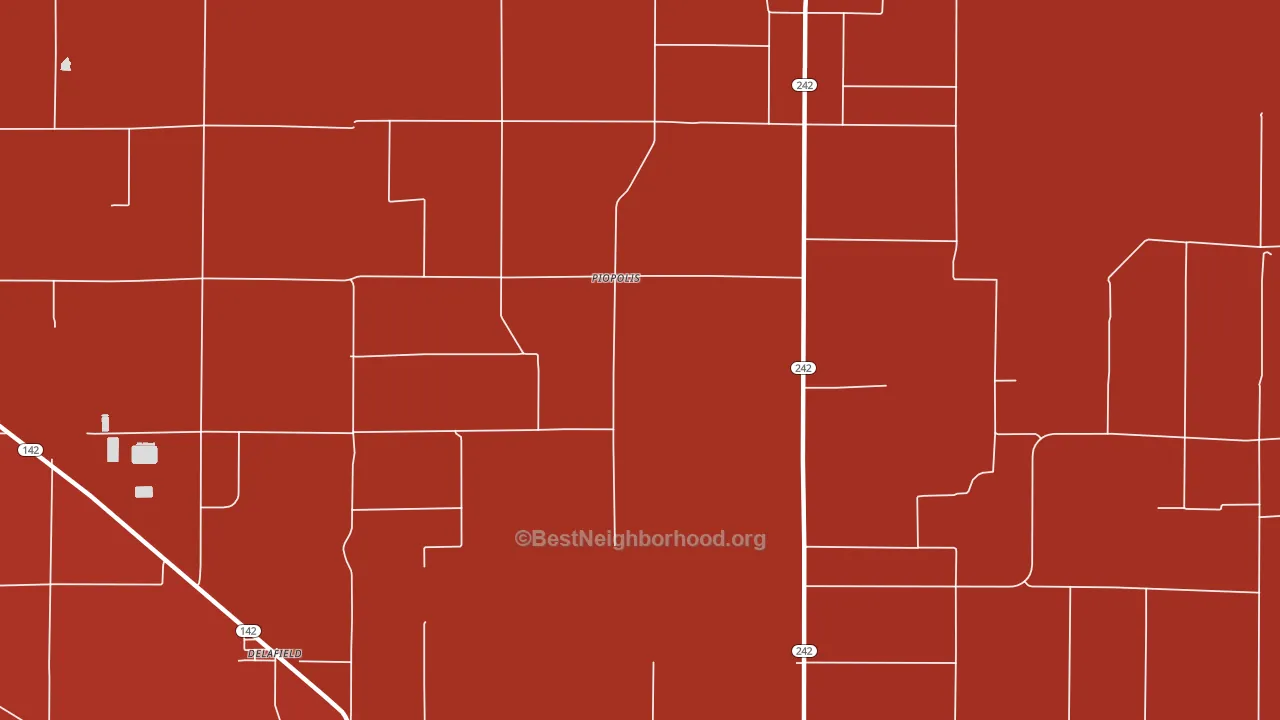 Piopolis, IL block-group political-lean map