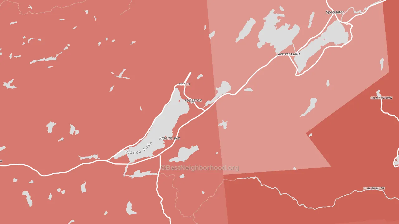 Piseco, NY block-group political-lean map