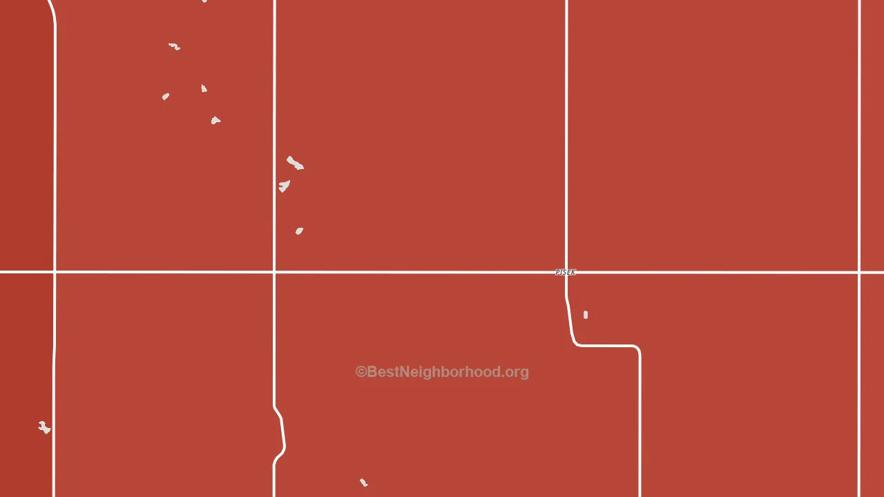 Pisek, ND block-group political-lean map