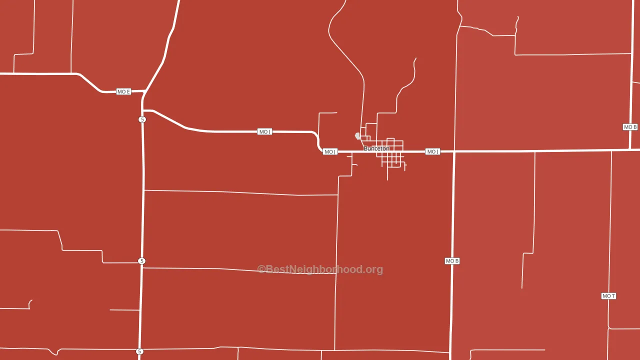 Pisgah, MO block-group political-lean map