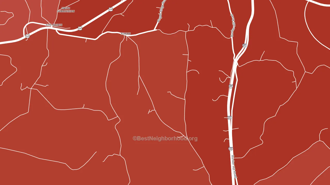 Pisgah, TN block-group political-lean map