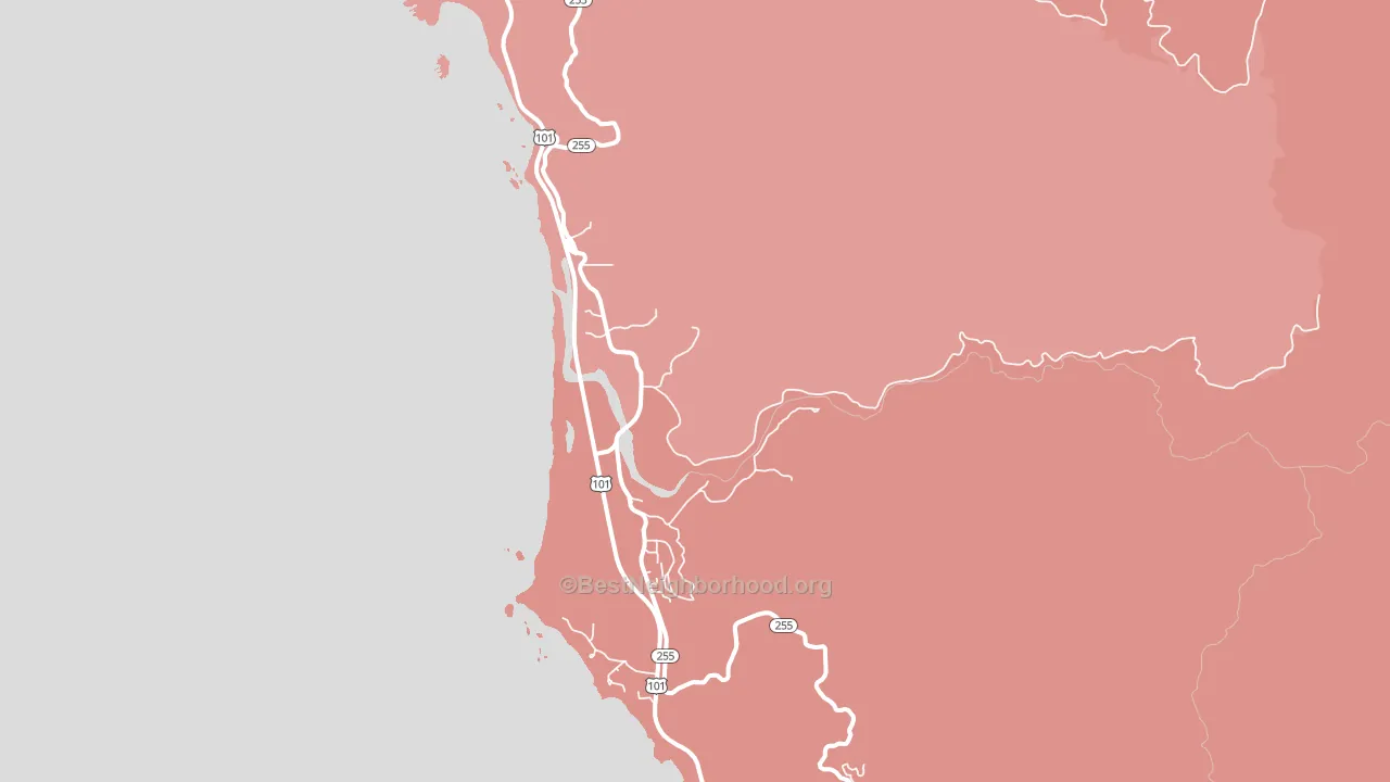 Pistol River, OR block-group political-lean map