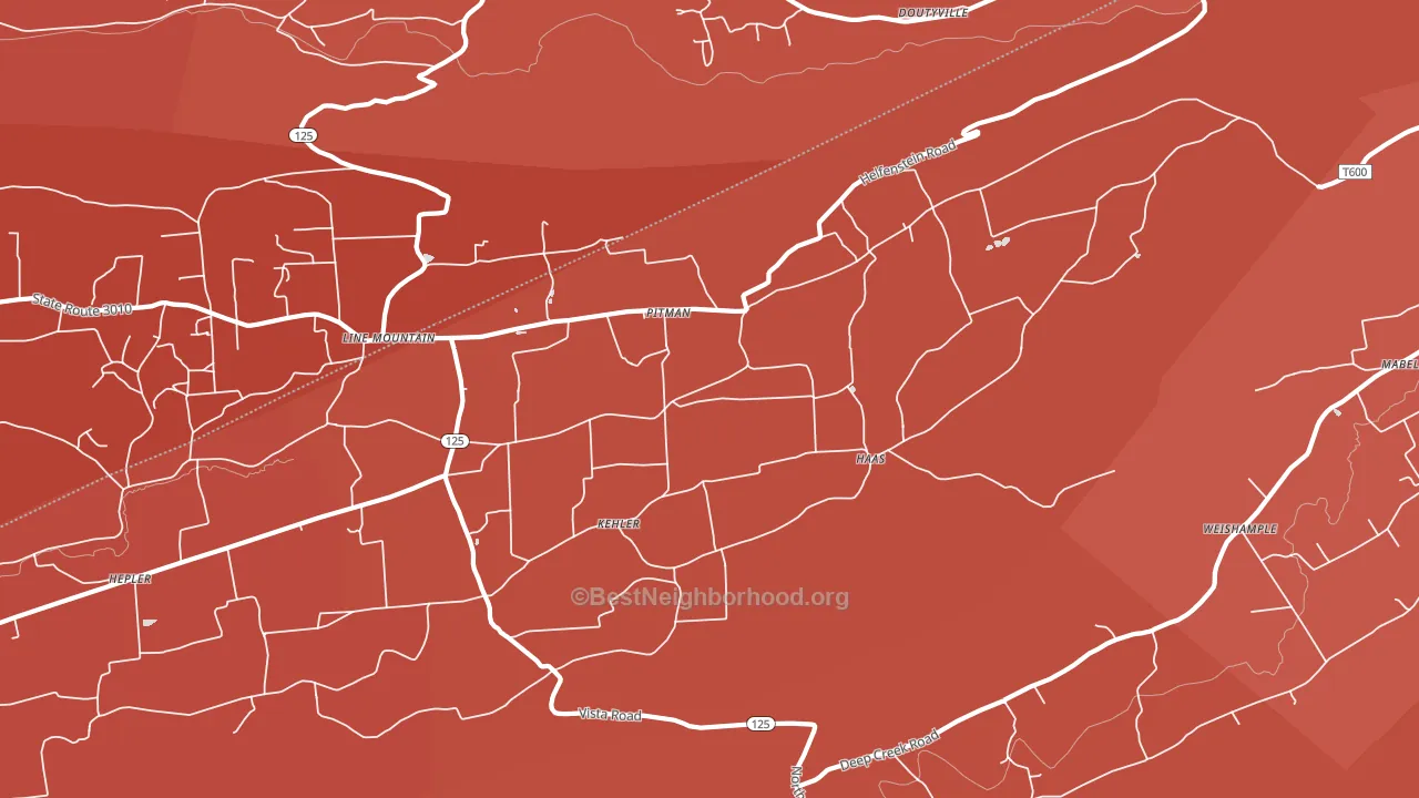 Pitman, PA block-group political-lean map