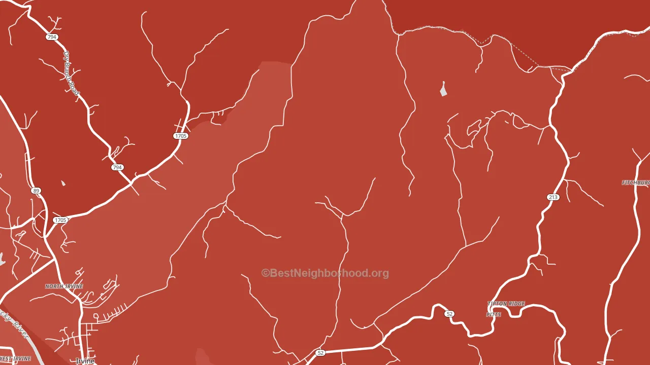 Pitts, KY block-group political-lean map