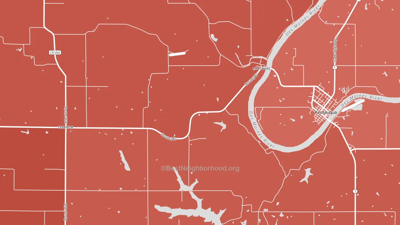 Pittsburg, IA block-group political-lean map