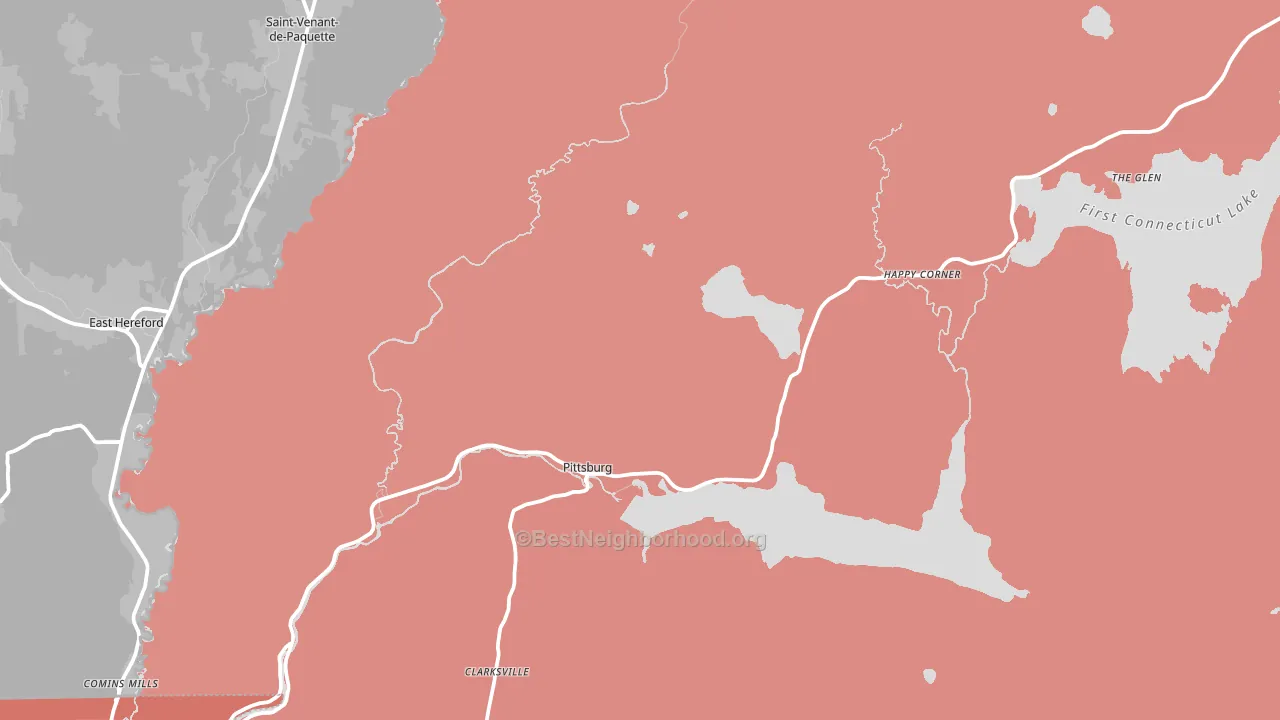 Pittsburg, NH block-group political-lean map