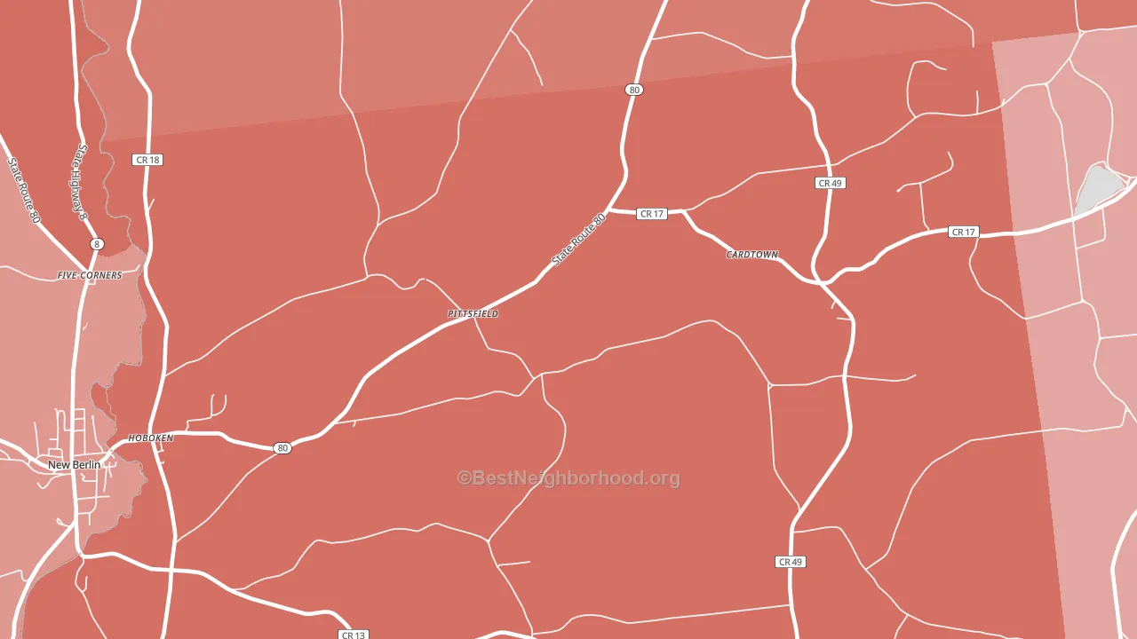 Pittsfield, NY block-group political-lean map