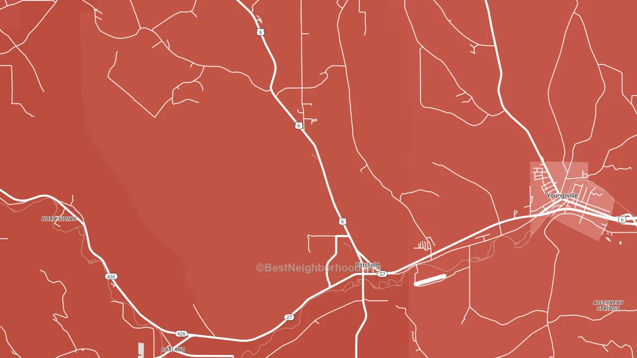 Pittsfield, PA block-group political-lean map