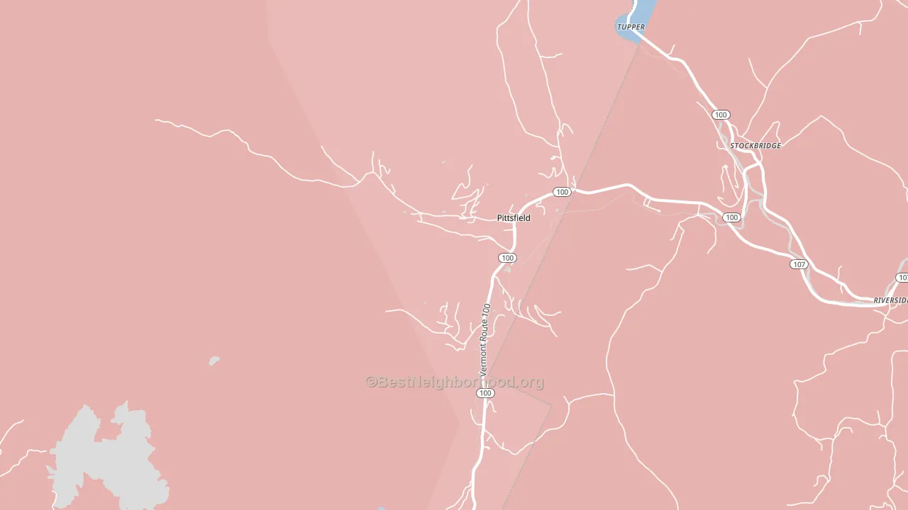 Pittsfield, VT block-group political-lean map