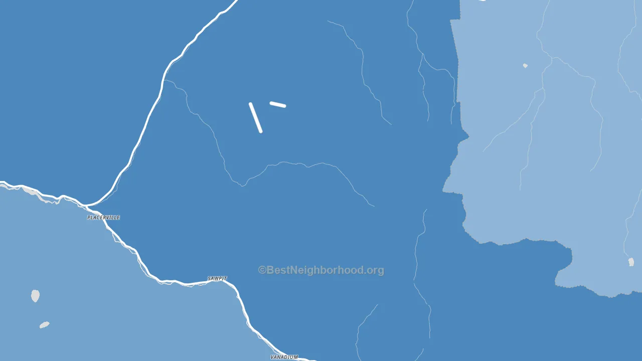 Placerville, CO block-group political-lean map