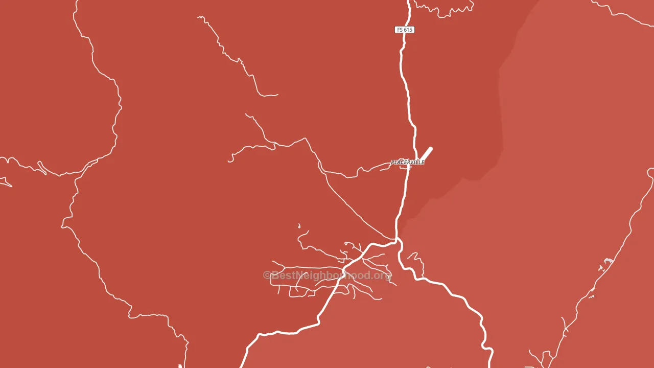 Placerville, ID block-group political-lean map