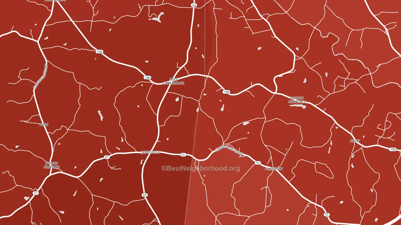 Plainview, GA block-group political-lean map