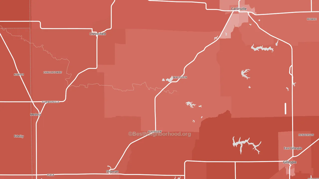 Plainview, IL block-group political-lean map