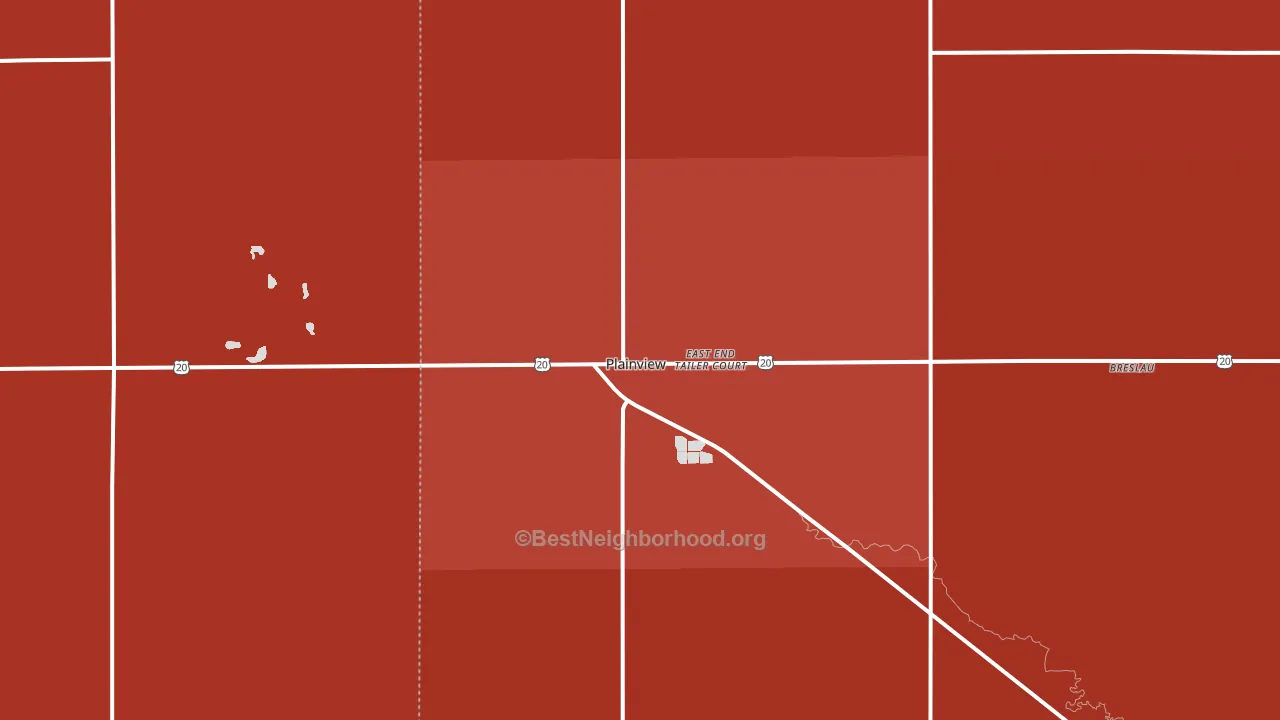 Plainview, NE block-group political-lean map