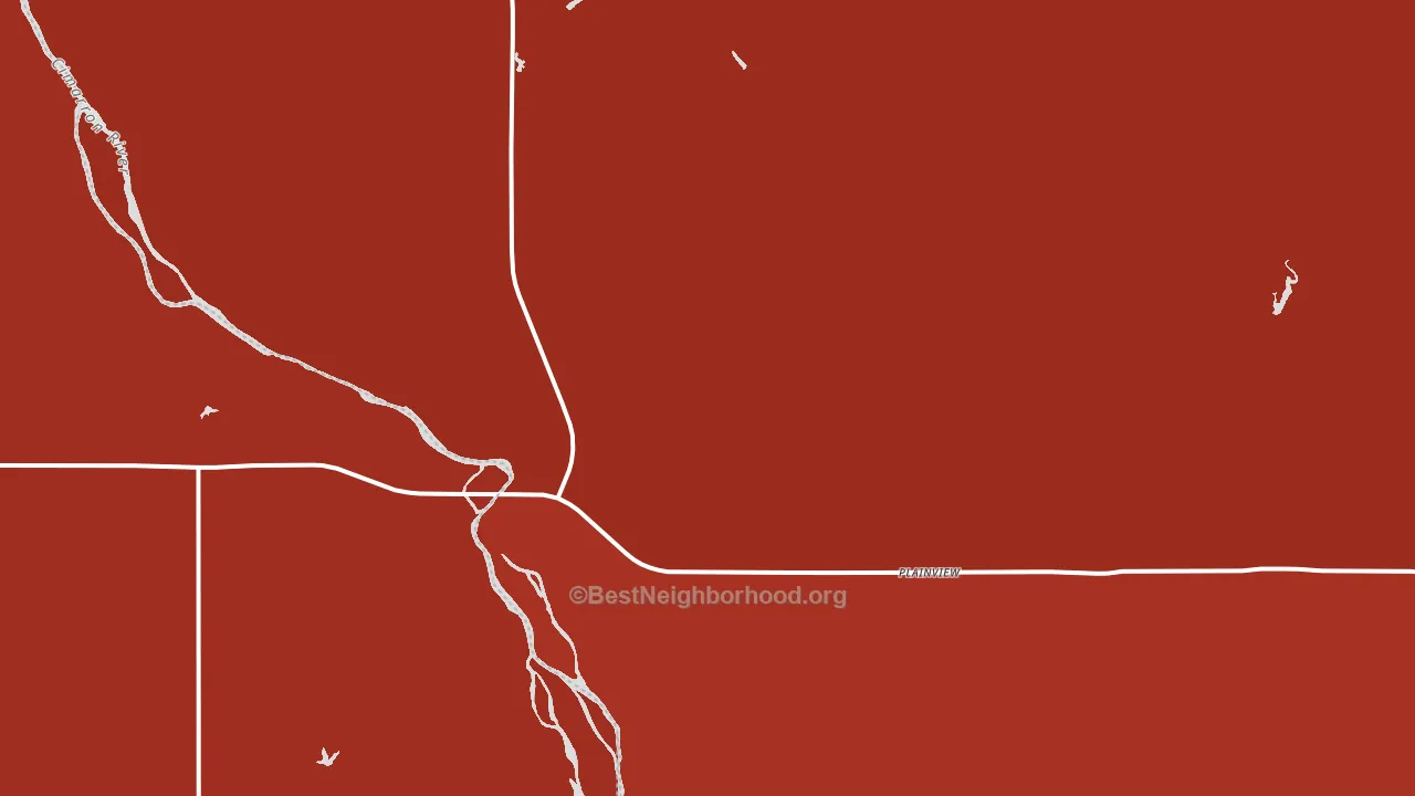 Plainview, OK block-group political-lean map