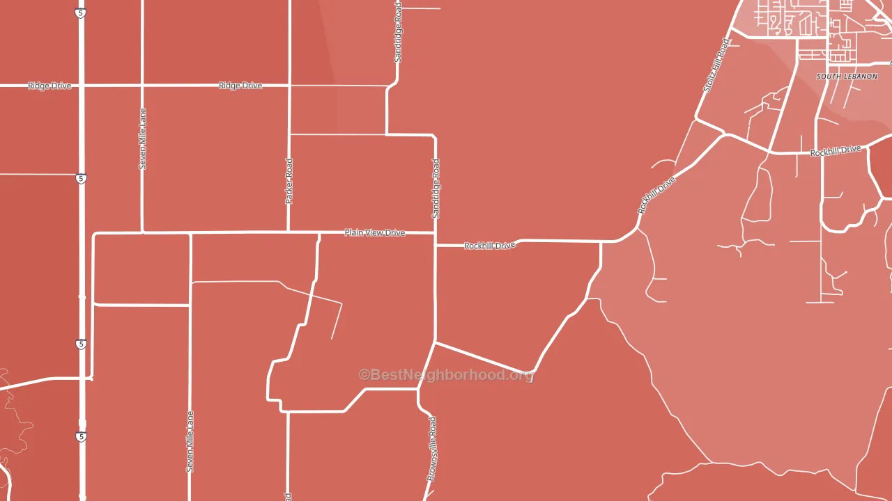 Plainview, OR block-group political-lean map