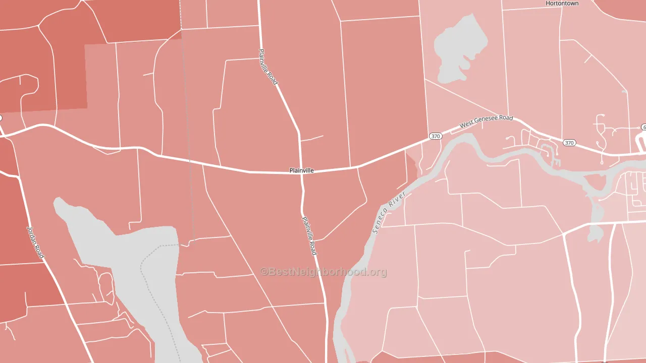 Plainville, NY block-group political-lean map