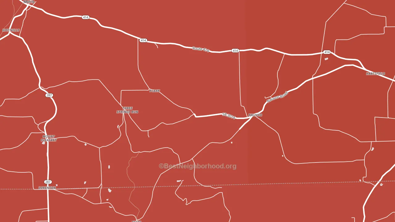 Plank, PA block-group political-lean map