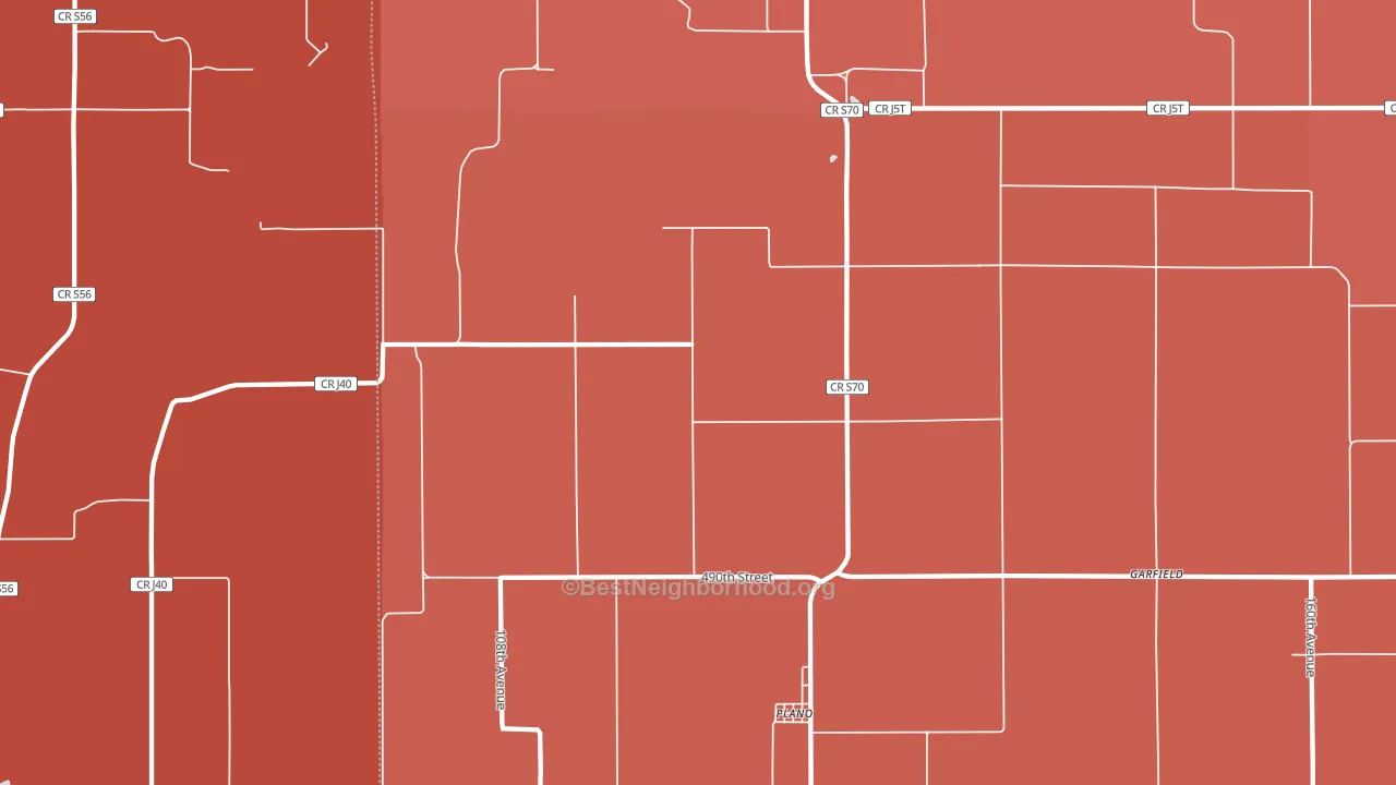 Plano, IA block-group political-lean map