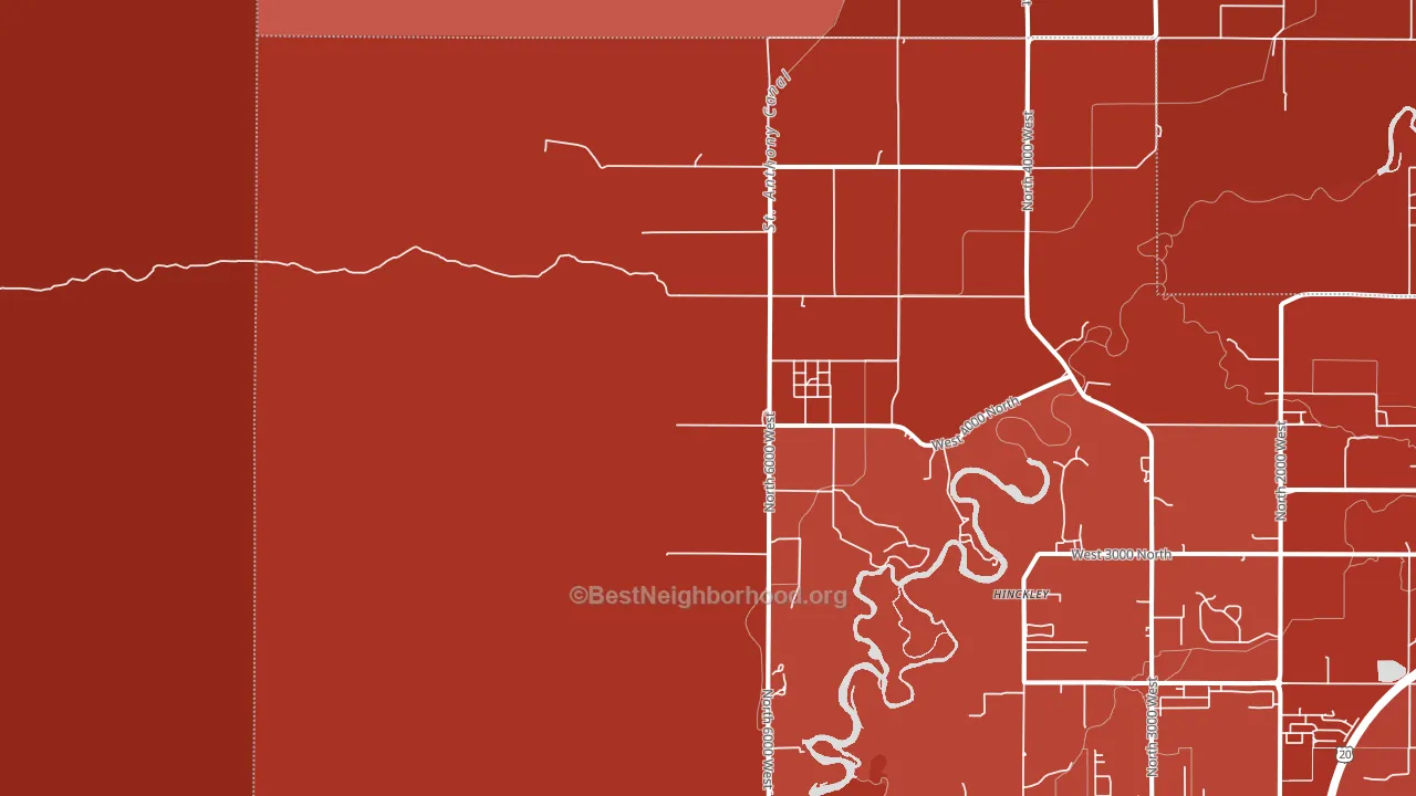 Plano, ID block-group political-lean map