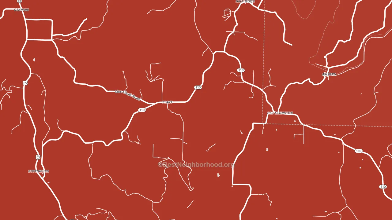 Plant, AR block-group political-lean map