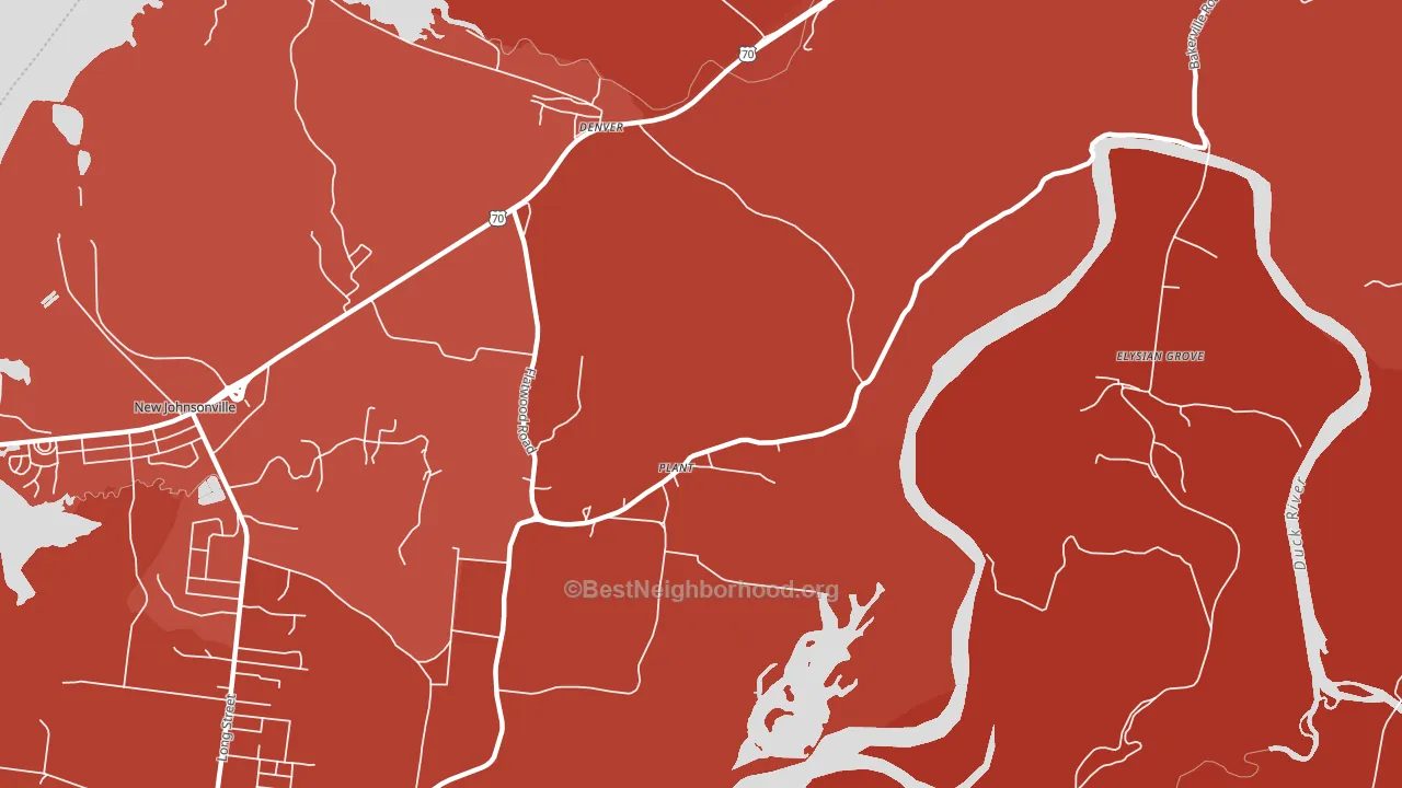 Plant, TN block-group political-lean map
