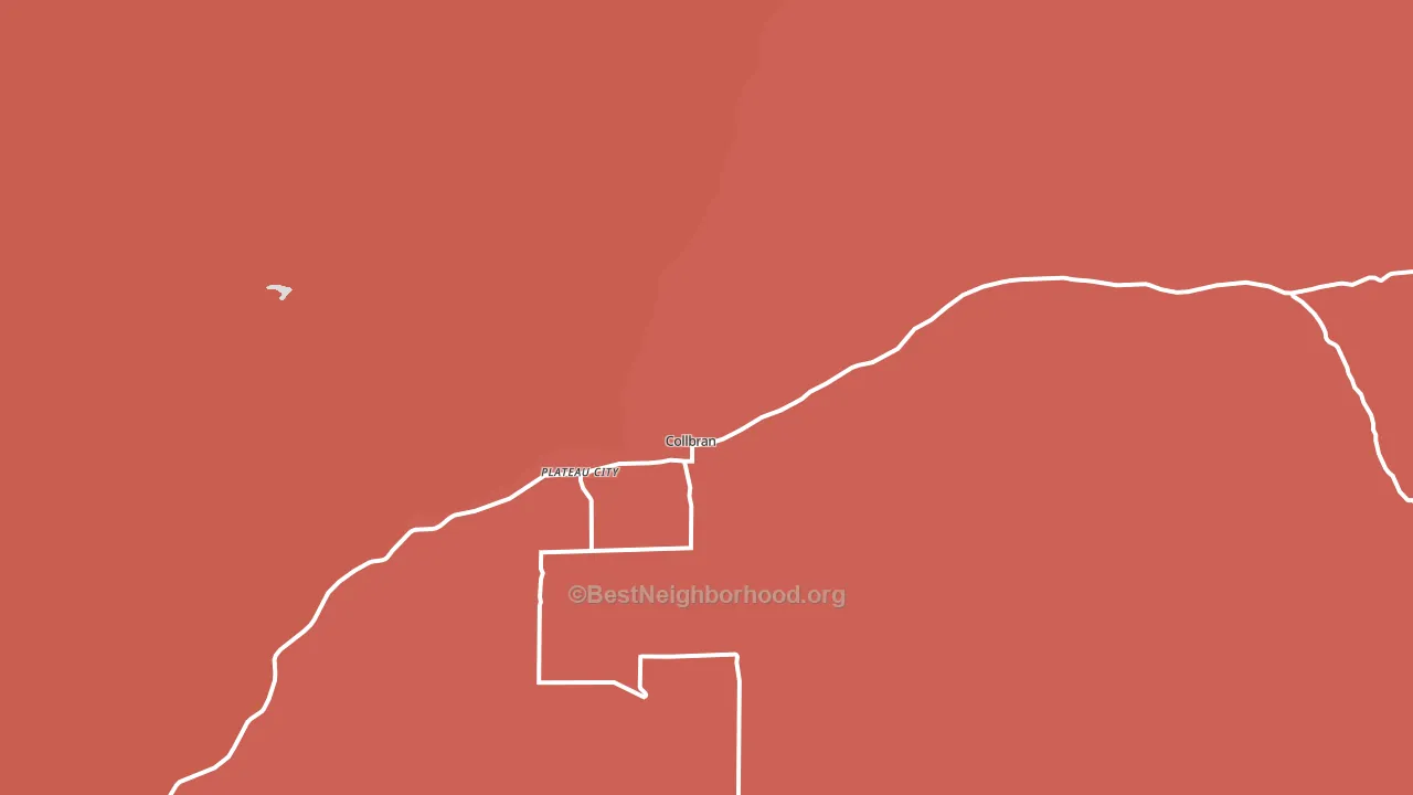 Plateau City, CO block-group political-lean map