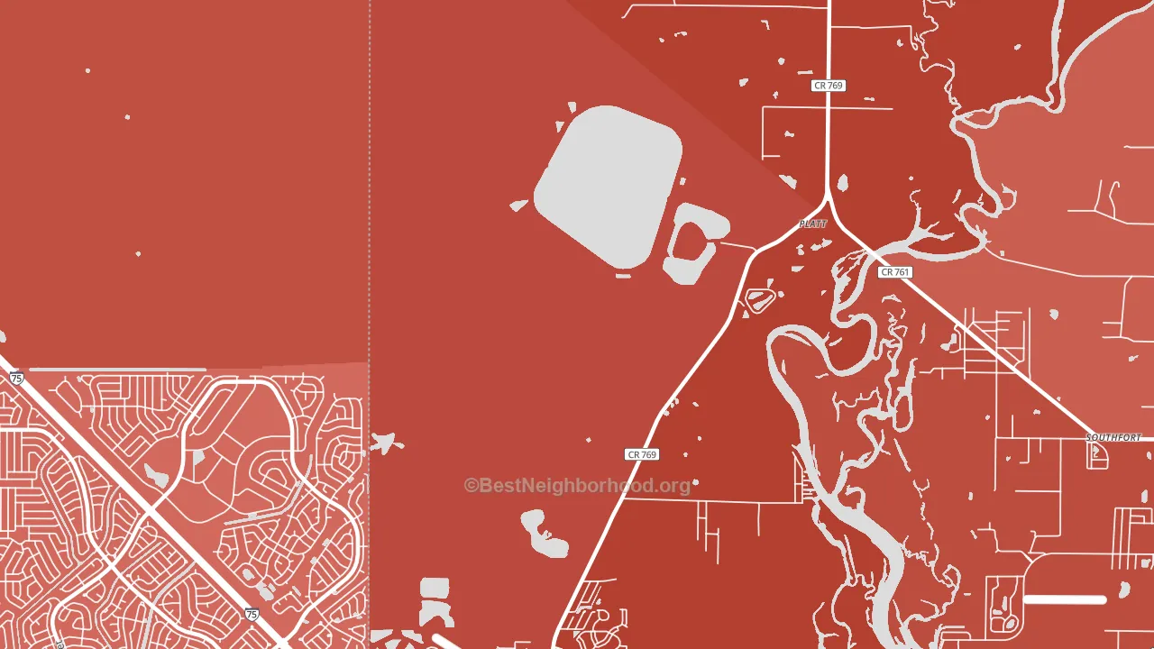 Platt, FL block-group political-lean map