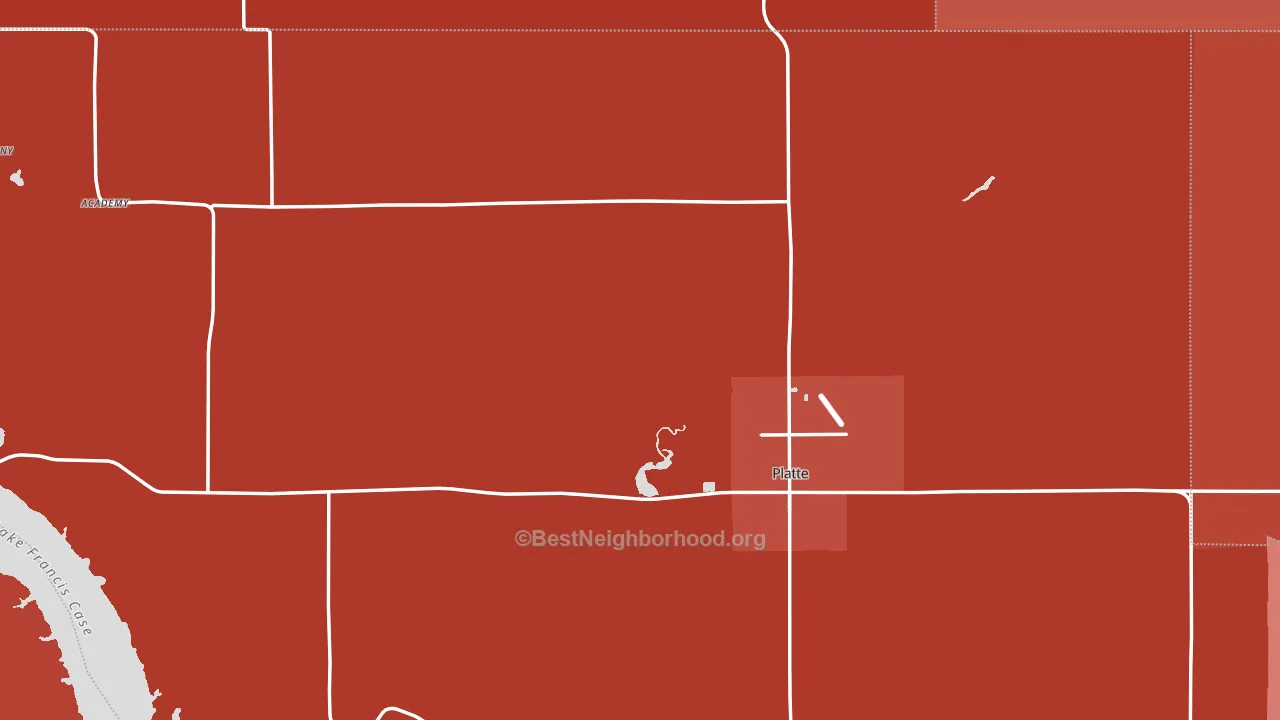 Platte, SD block-group political-lean map