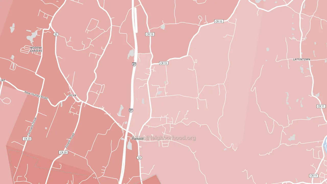 Plattekill, NY block-group political-lean map