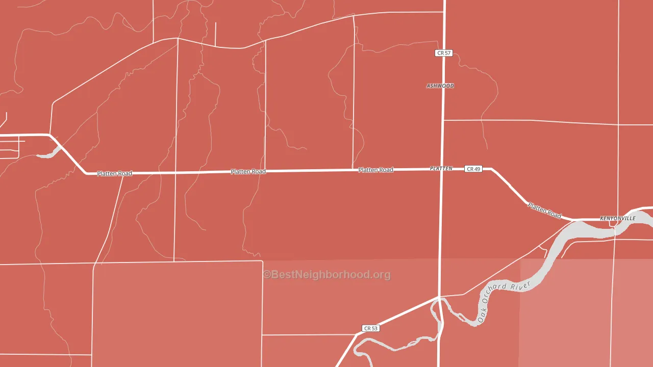 Platten, NY block-group political-lean map