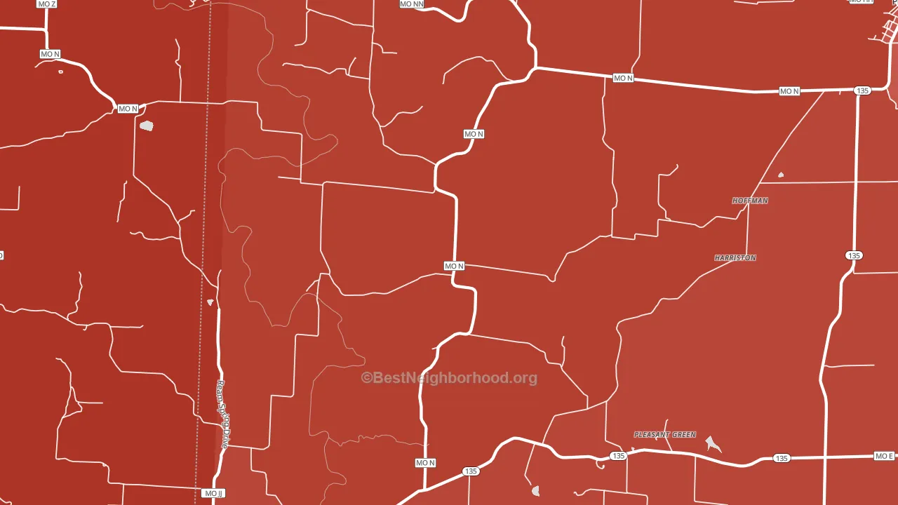 Pleasant Green, MO block-group political-lean map