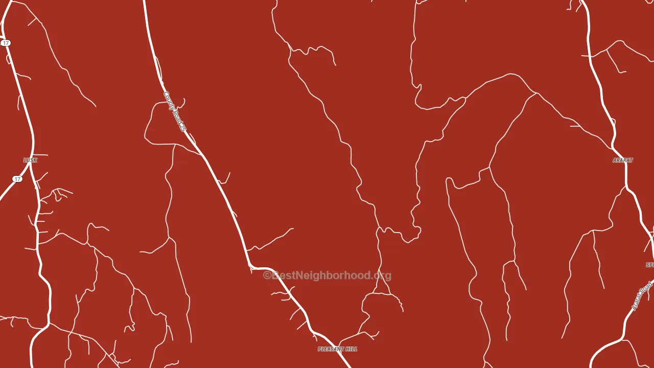 Pleasant Hill, AL block-group political-lean map