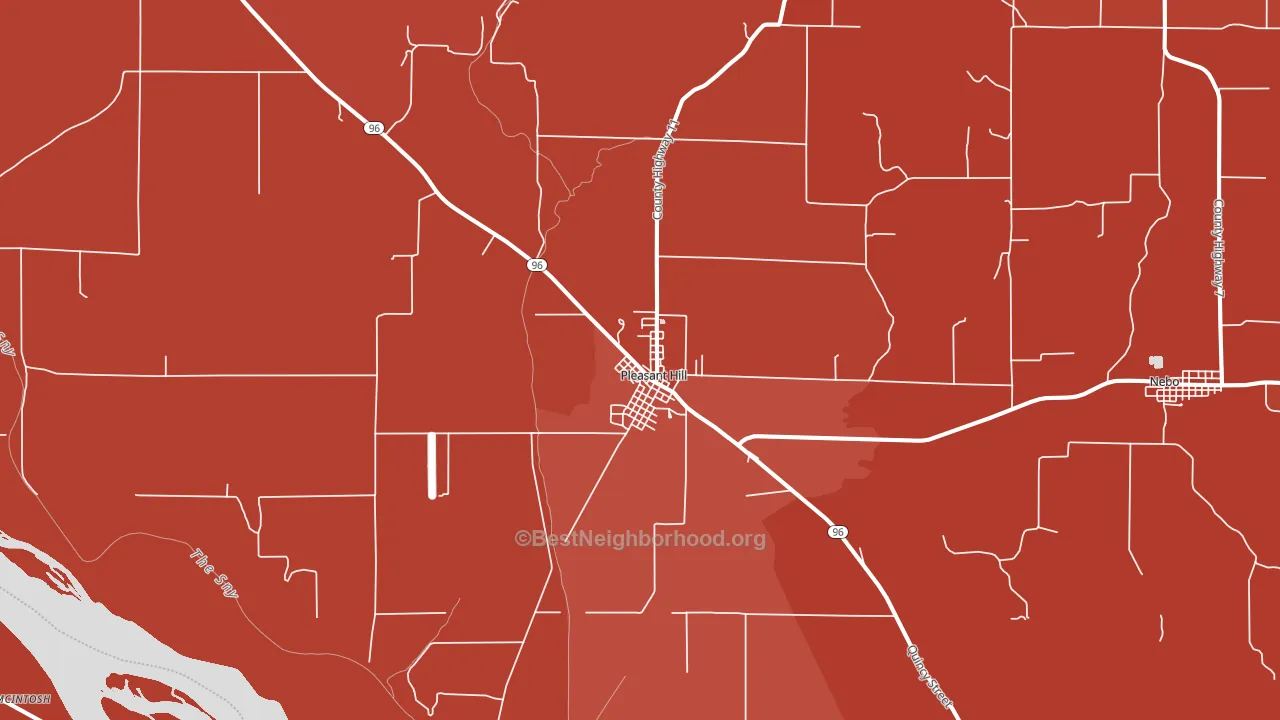 Pleasant Hill, IL block-group political-lean map