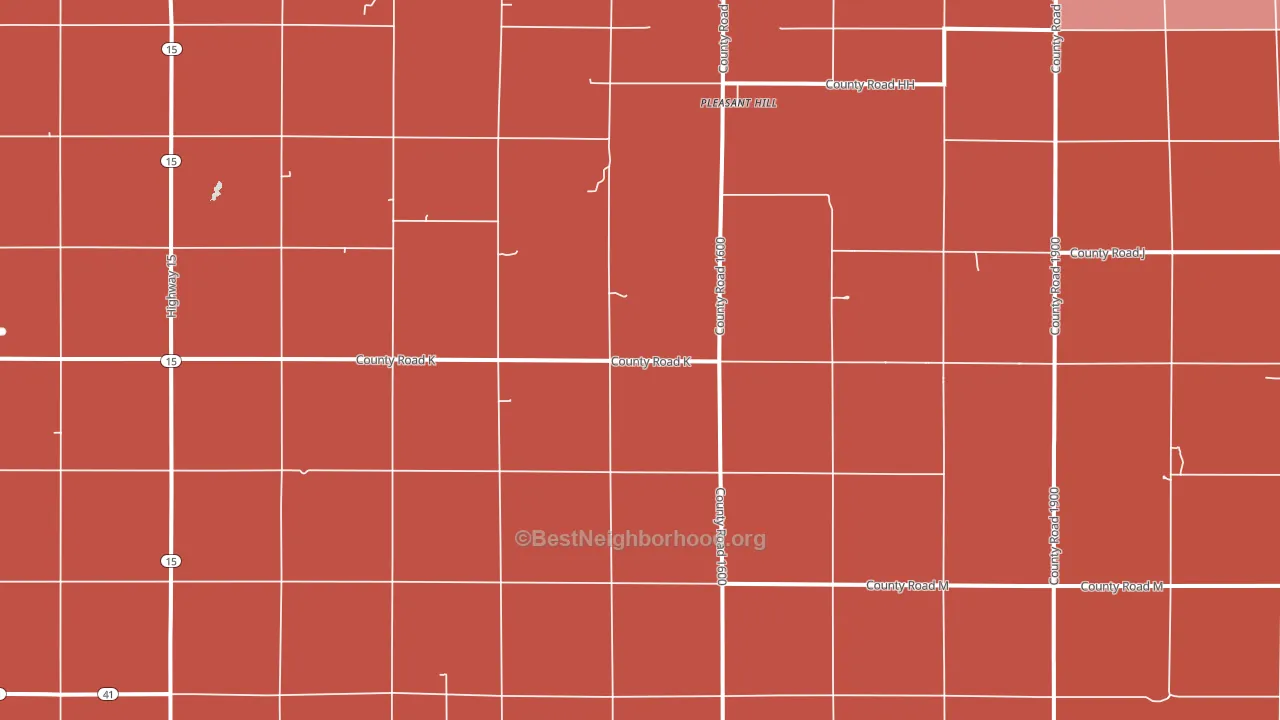 Pleasant Hill, NE block-group political-lean map