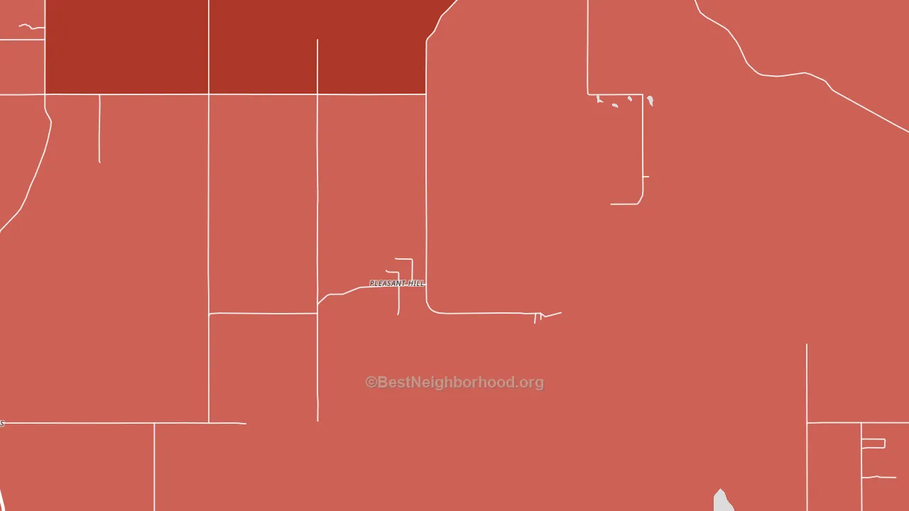 Pleasant Hill, OK block-group political-lean map