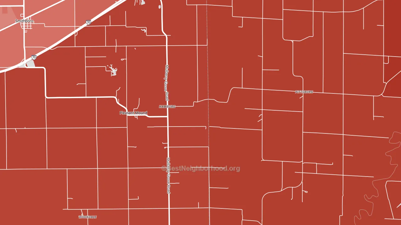 Pleasant Mound, IL block-group political-lean map