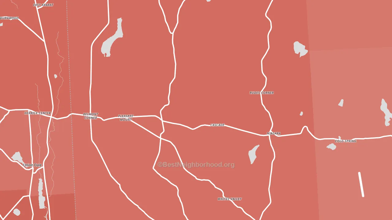 Pleasant Mount, PA block-group political-lean map