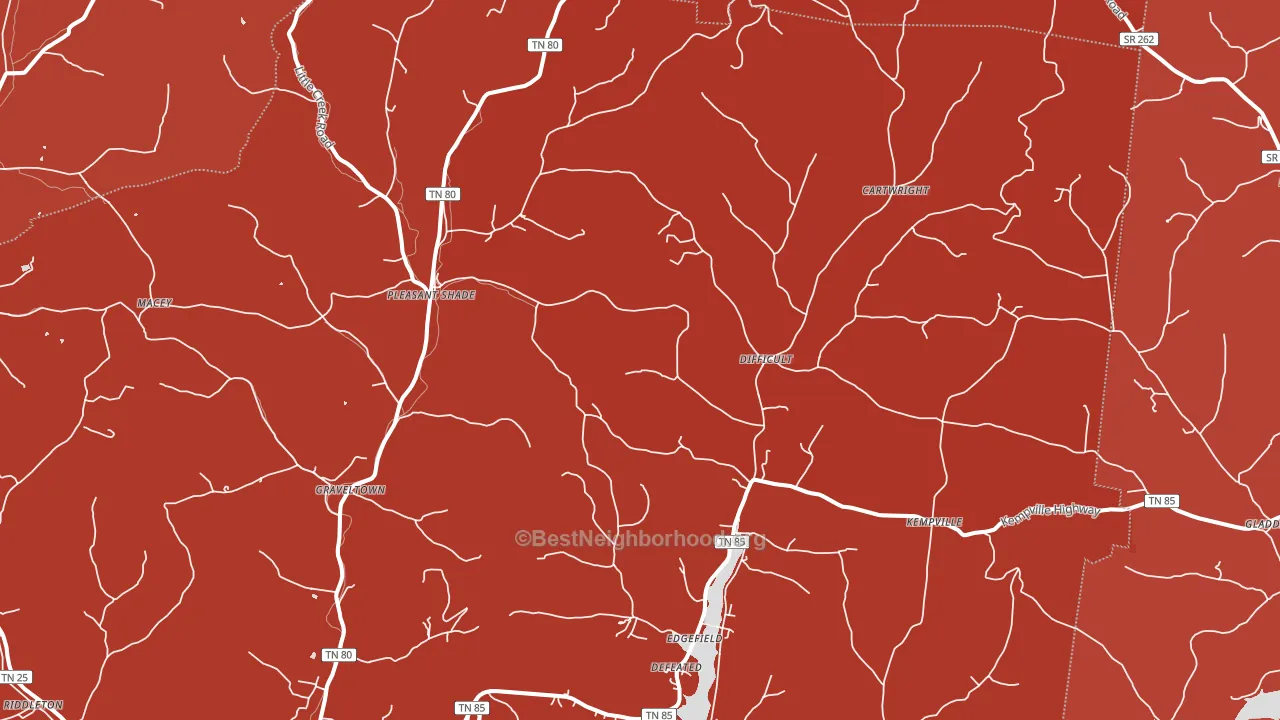 Pleasant Shade, TN block-group political-lean map
