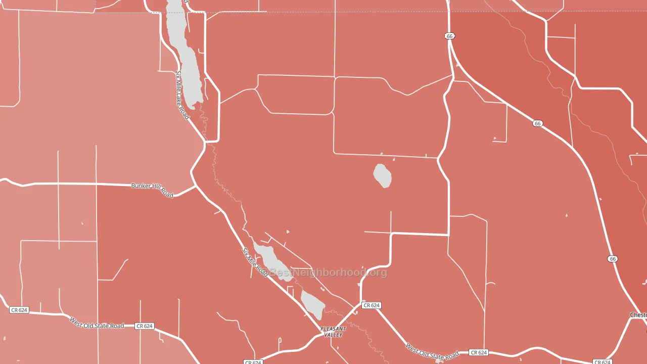 Pleasant Valley, MI block-group political-lean map