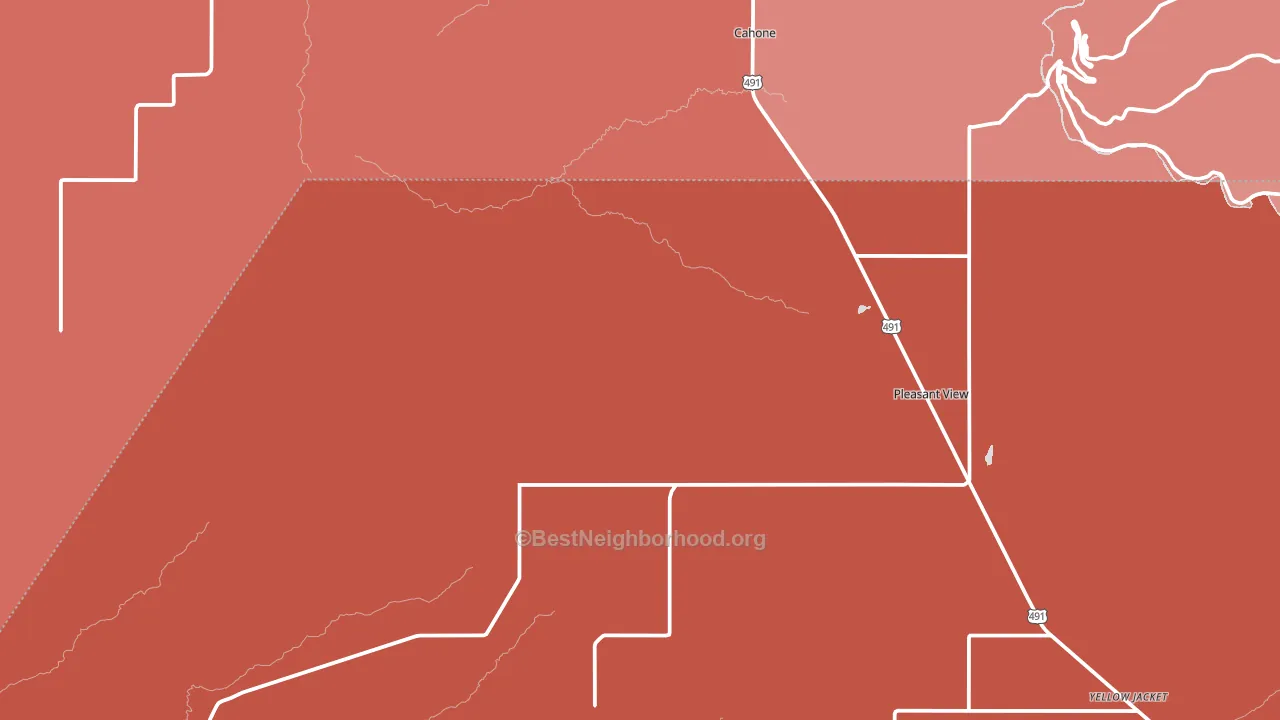 Pleasant View, CO block-group political-lean map