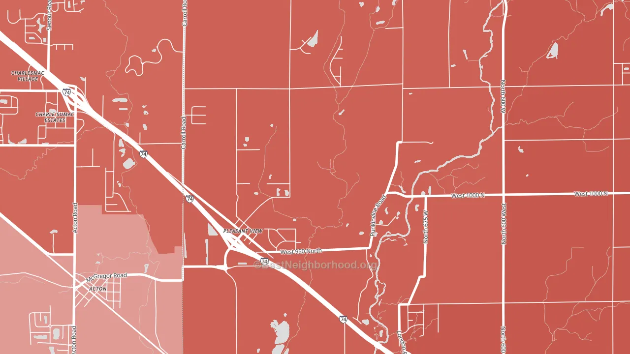 Pleasant View, IN block-group political-lean map