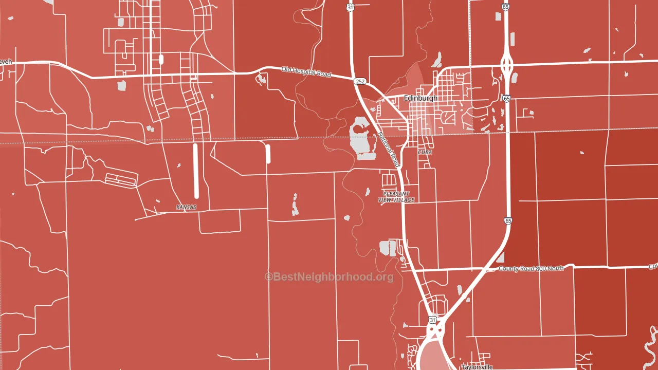 Pleasant View Village, IN block-group political-lean map