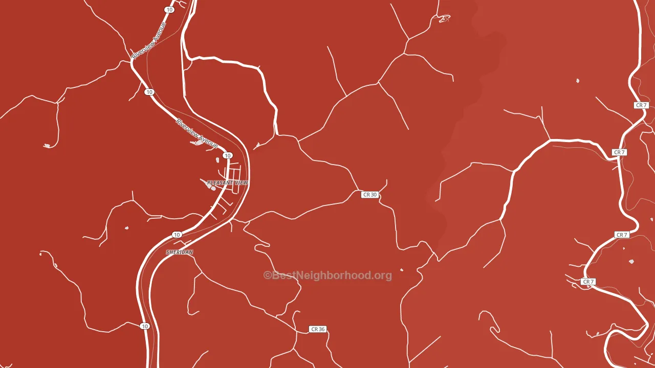 Pleasant View, WV block-group political-lean map