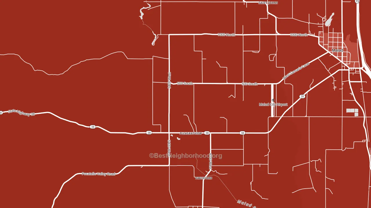 Pleasantview, ID block-group political-lean map