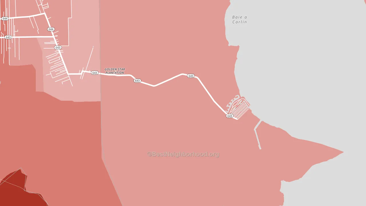 Pleasure Bend, LA block-group political-lean map